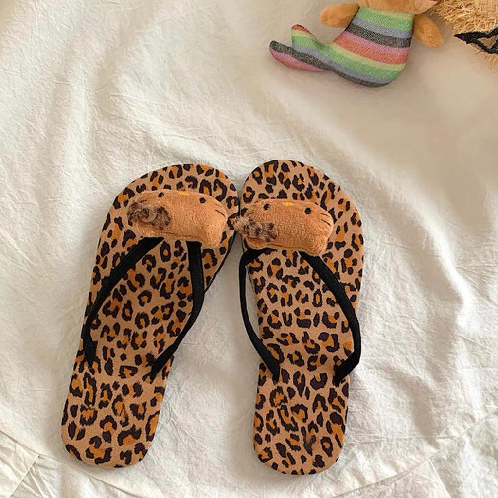 Random Flips Flops - Leopard Kitty