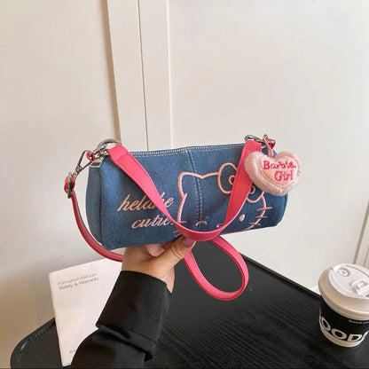 2025 Demin Kitty Handbag - 2 sizes