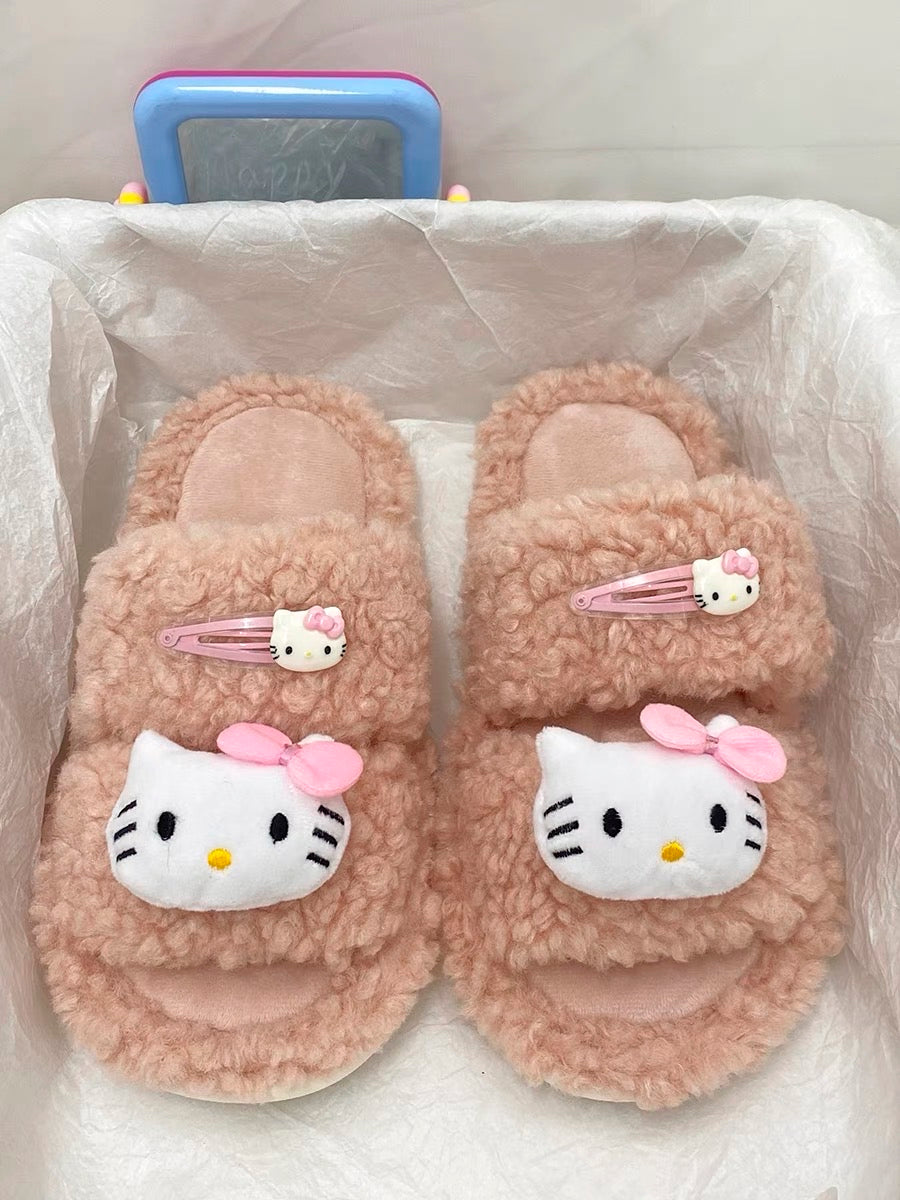 Hello Kitty Fluffy Slippers