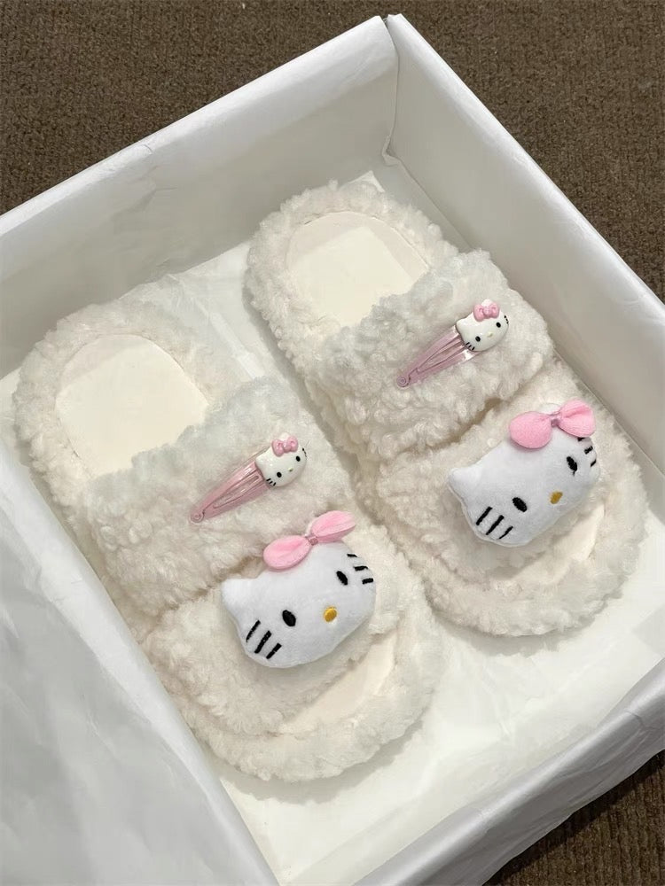 Hello Kitty Fluffy Slippers