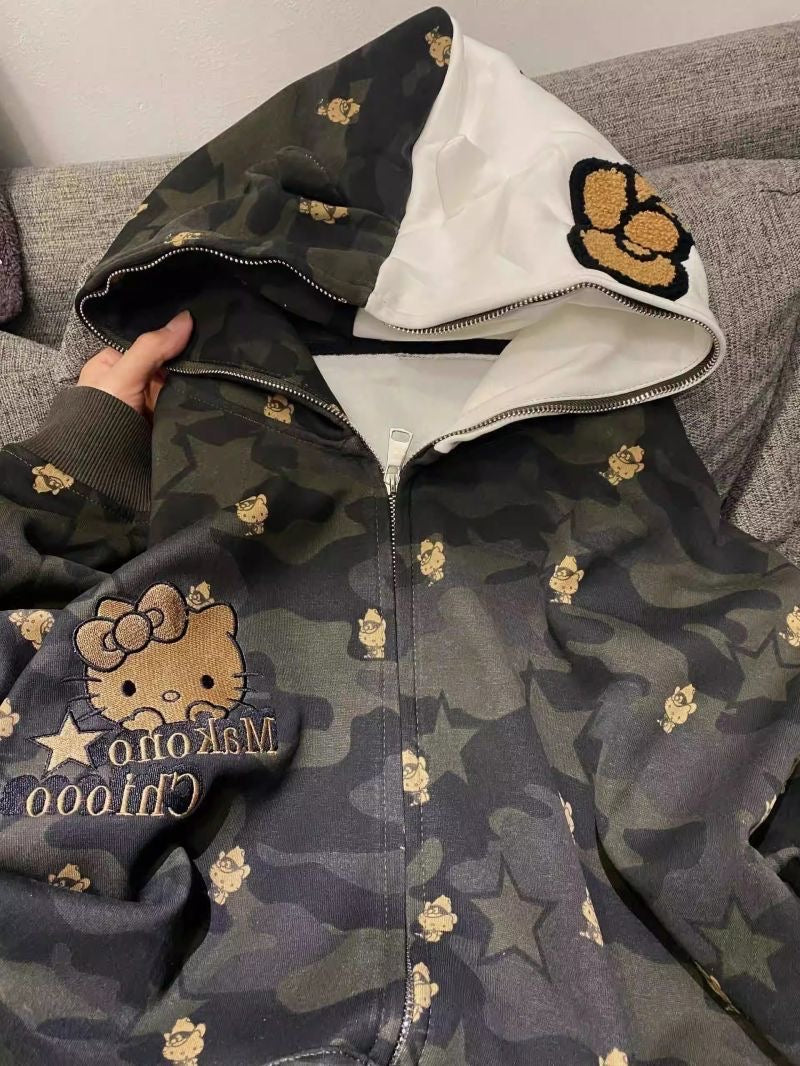 Hello Kitty Camouflage Hoodie