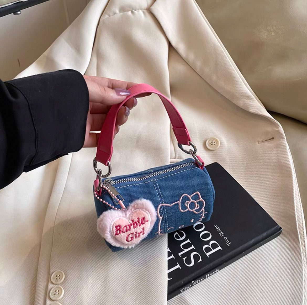 2025 Demin Kitty Handbag - 2 sizes