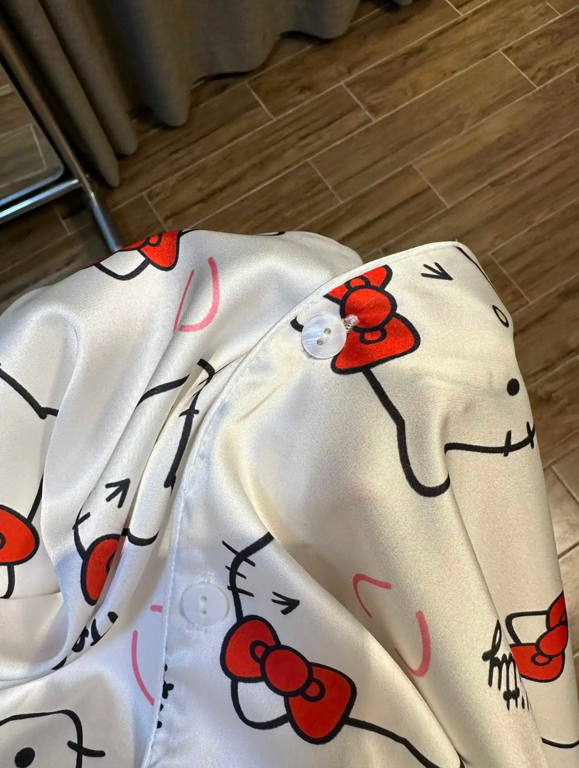 Full of Kitty Silky Spring Pajama Set