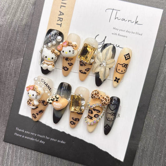 Leopard Print Press On Nails