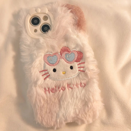 Fluffy Hello Kitty Phone Case