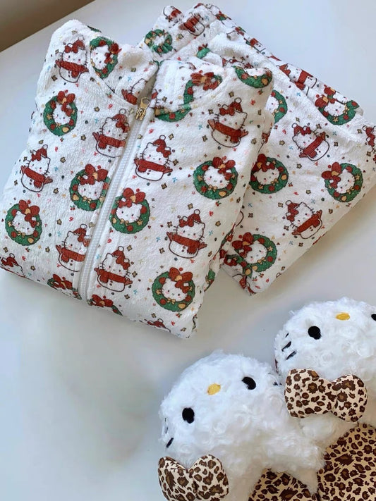 Christmas Fluffy Pajama Set