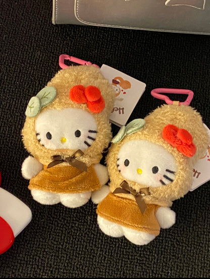 Kitty Plush Keychain- Vegetable v.