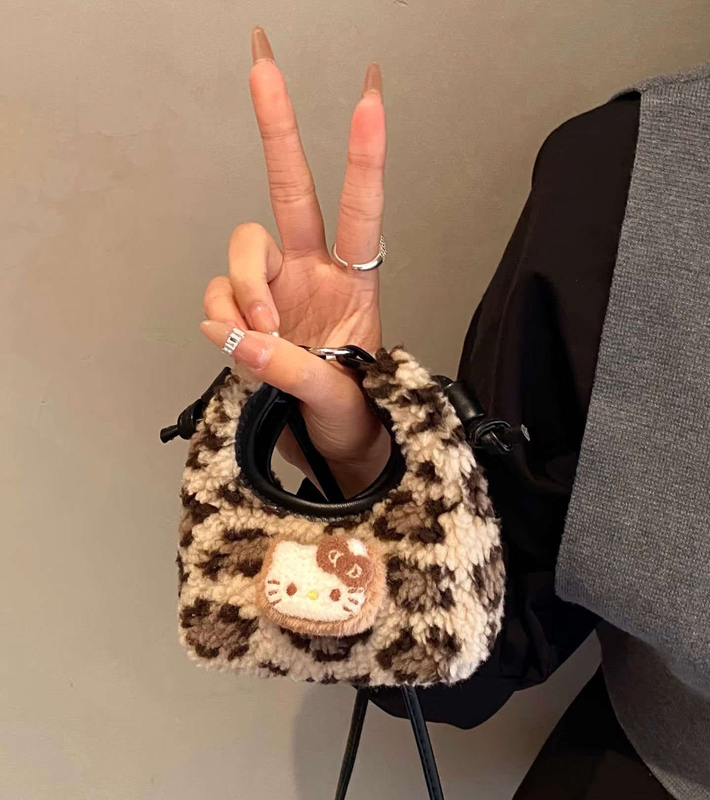 Leopard Print Fluffy Mini Bag