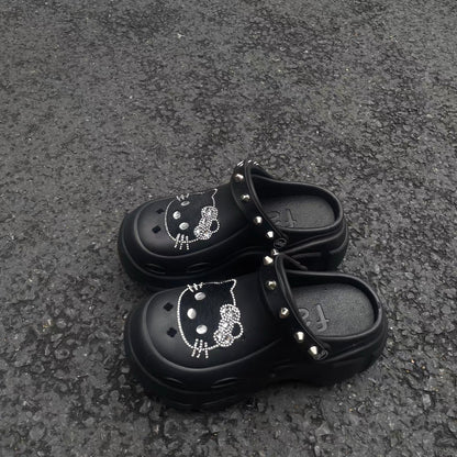 Hello Kitty Y2K Punk Crocs- Thick