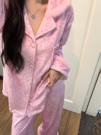 Pinky Full of Kitty Pajama Set