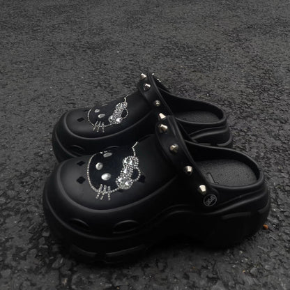 Hello Kitty Y2K Punk Crocs- Thick