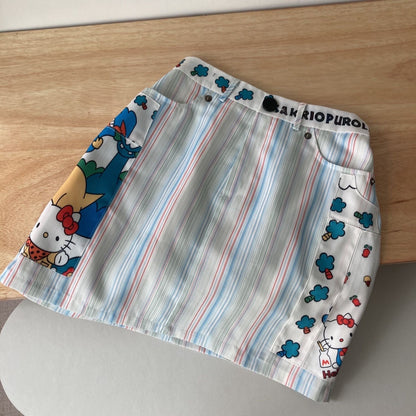 Hello Kitty Cartoon Striped Skirt /Shorts