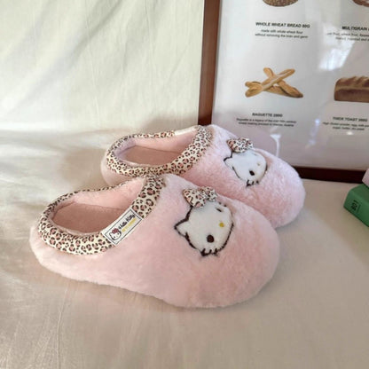 Classic Fuzzy Slippers with bow