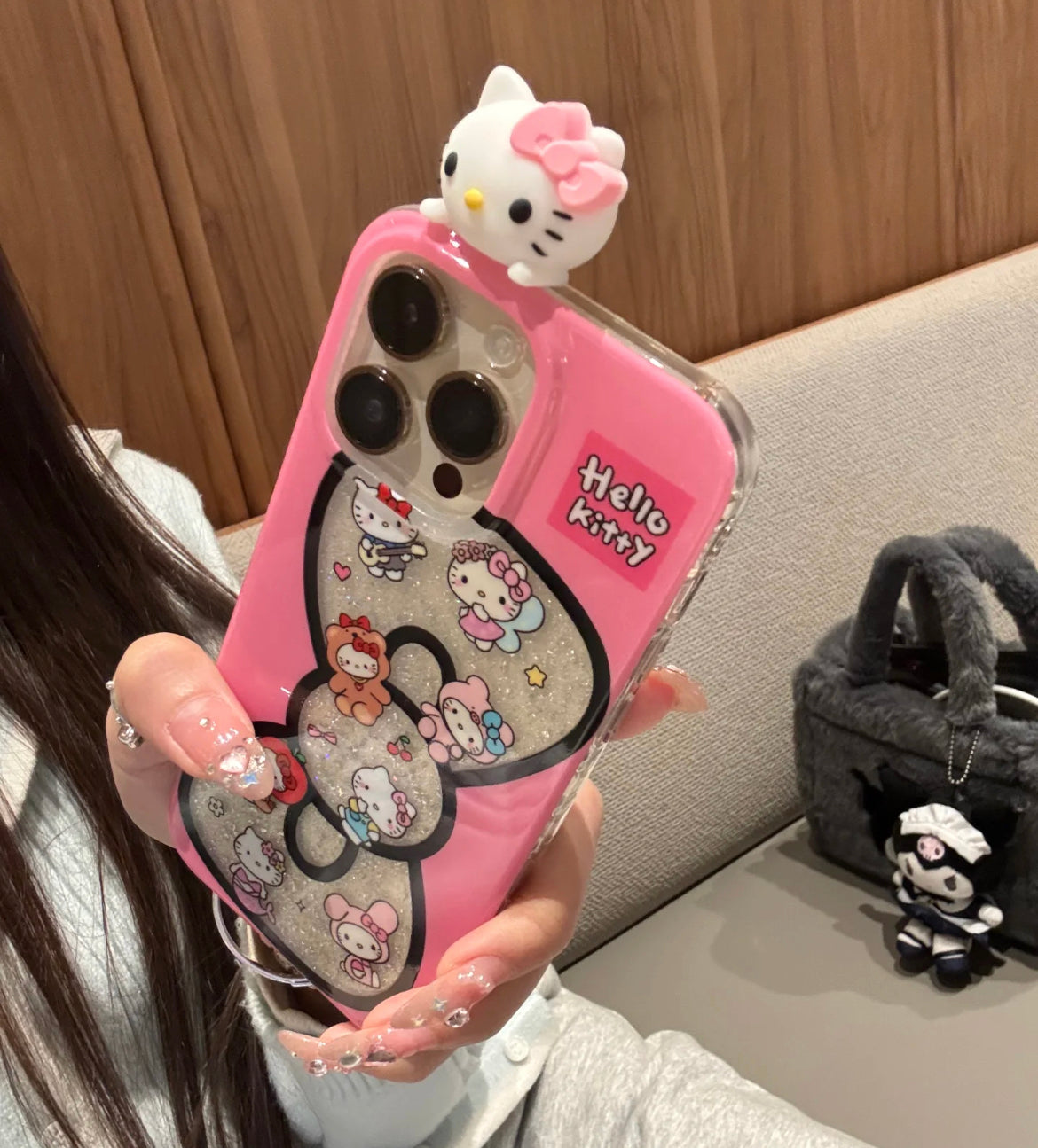 Pinky Phone case with big bow