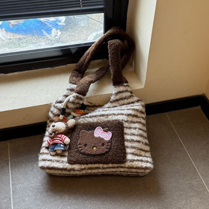 Striped Fluffy Bag