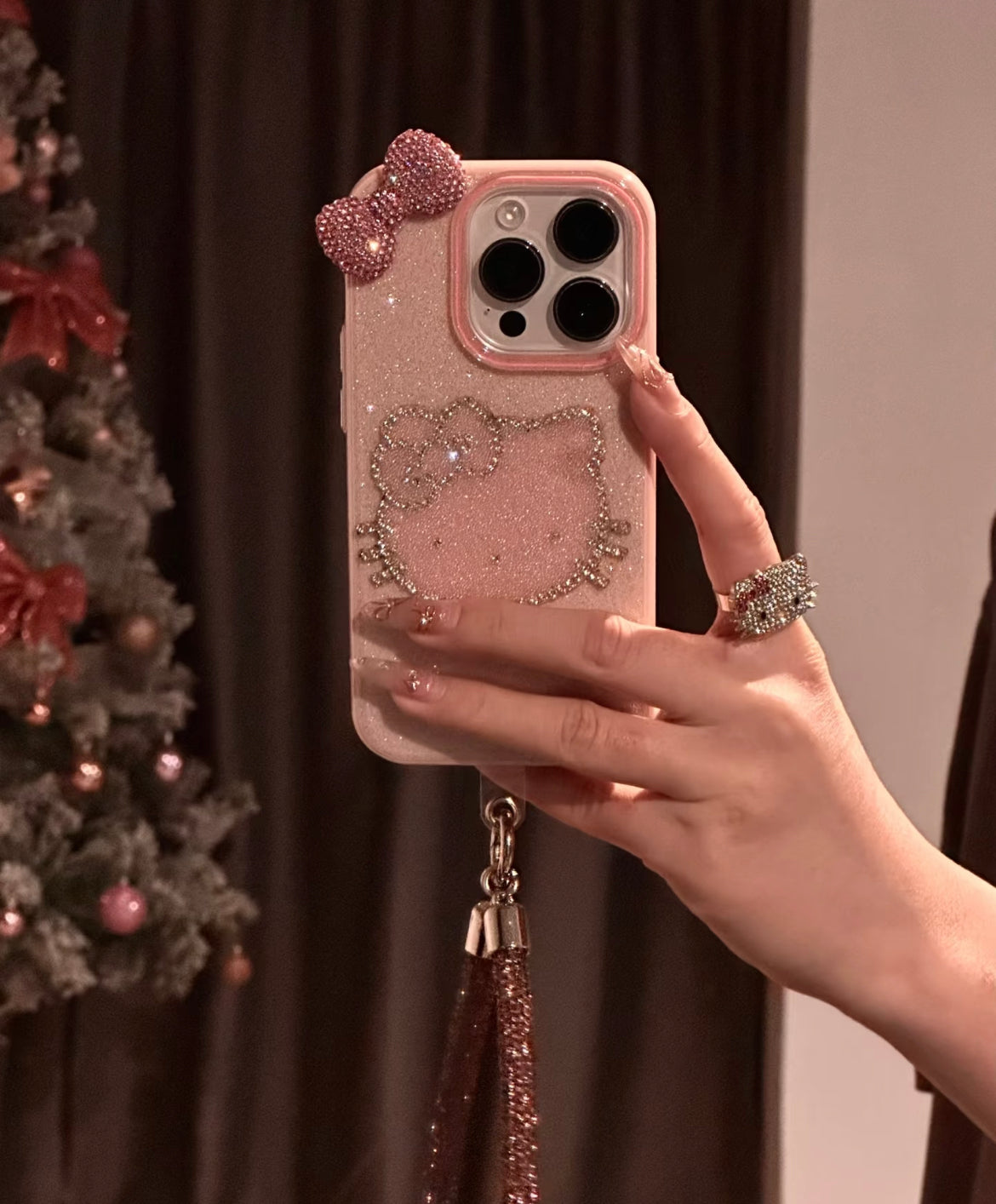 Pinky Shiny Phonecase with kitty head