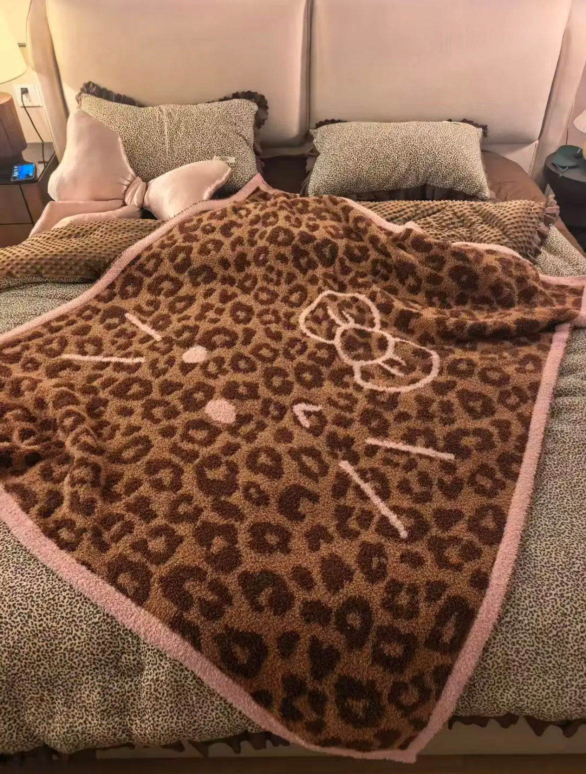Leopard Print Kitty Blanket