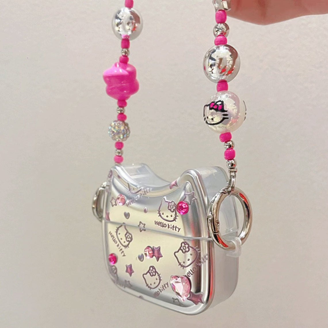 Hello Kitty AirPods Case-Silver Edition